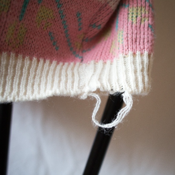 Vintage Gitano Pastel Knit Mock Neck Sweater M/L - Picture 5 of 8